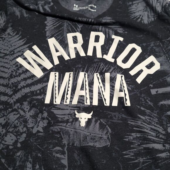 Under Armour The Rock Warrior Mana Hawaiian Floral Active T-Shirt Medium NWOT - Picture 7 of 7